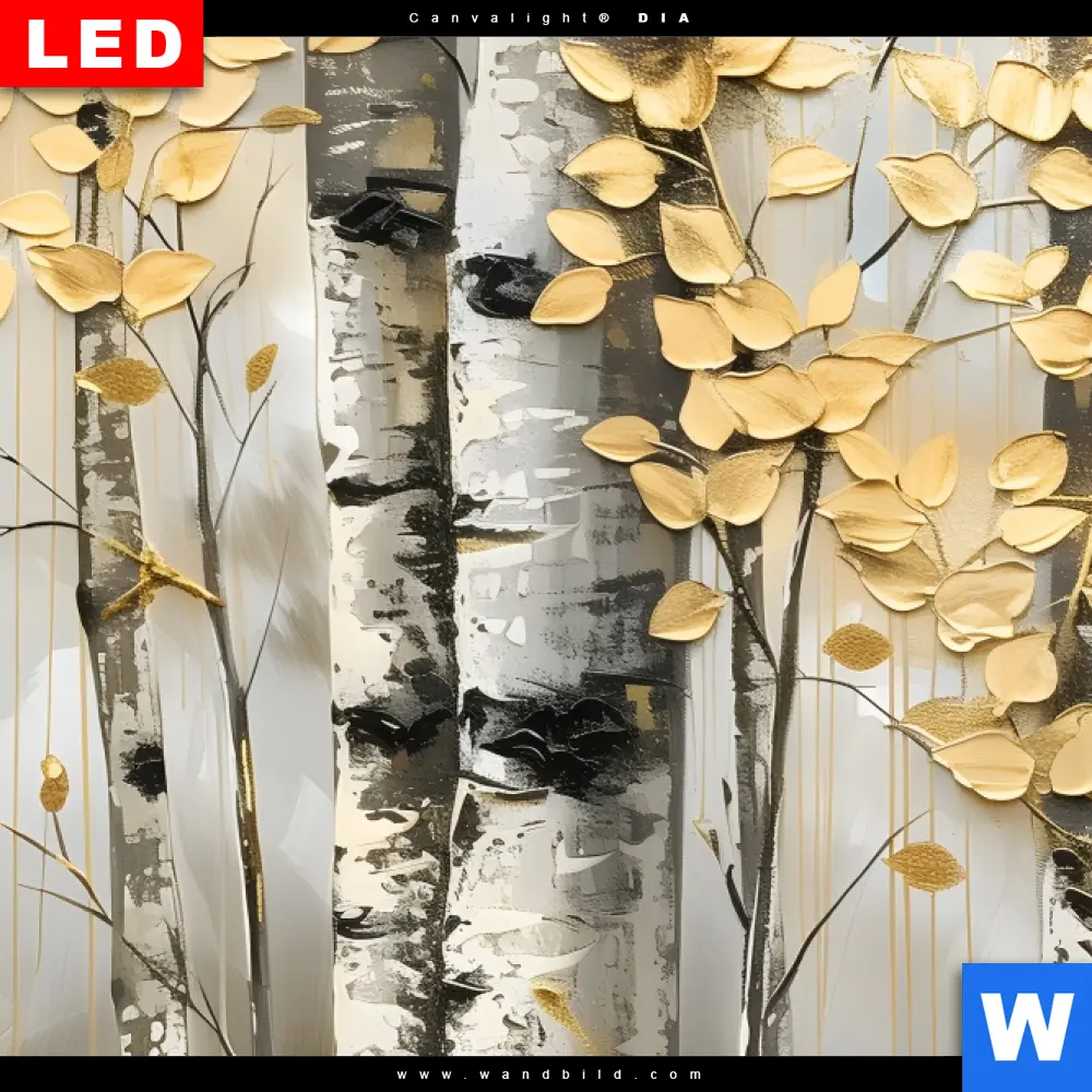 Acrylglasbild | Abstrakter Birkenwald | Hochformat - Image 4