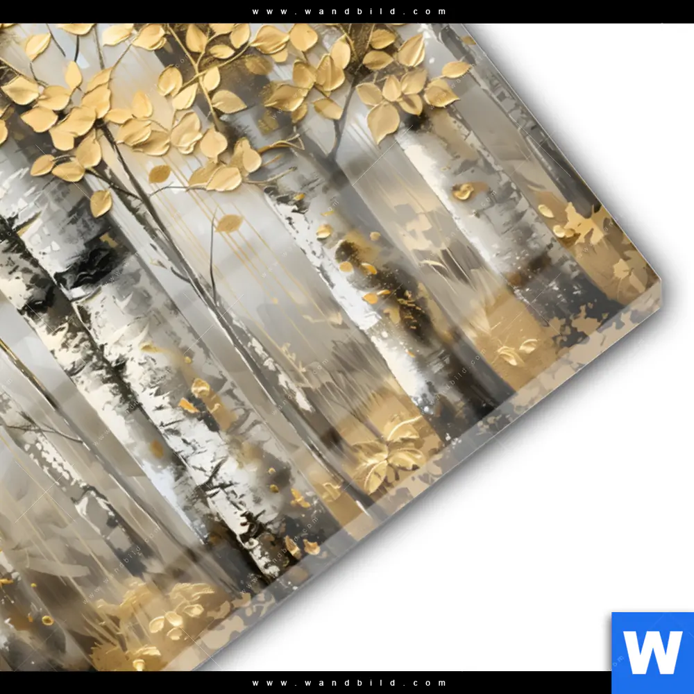 Acrylglasbild | Abstrakter Birkenwald | Querformat - Image 3