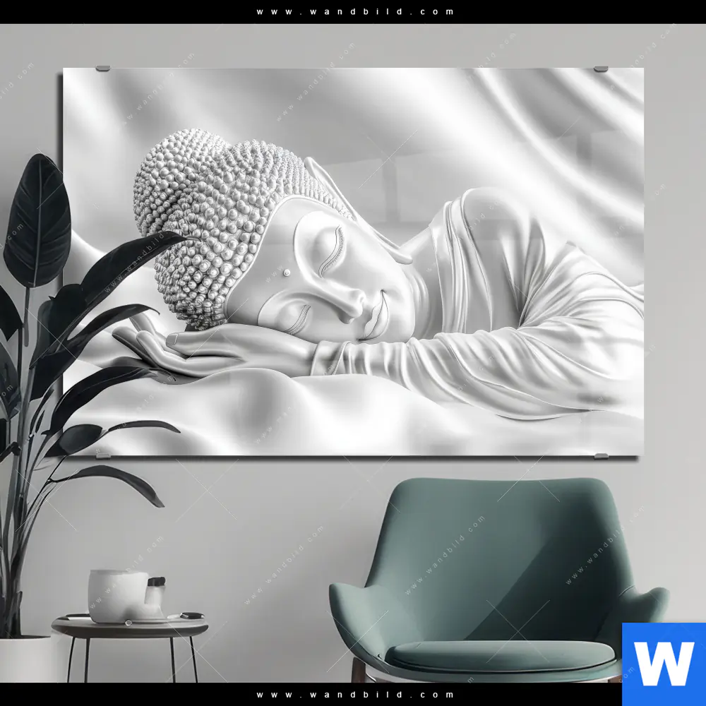 Acrylglasbild | Buddha - Stille des Erwachens | Querformat