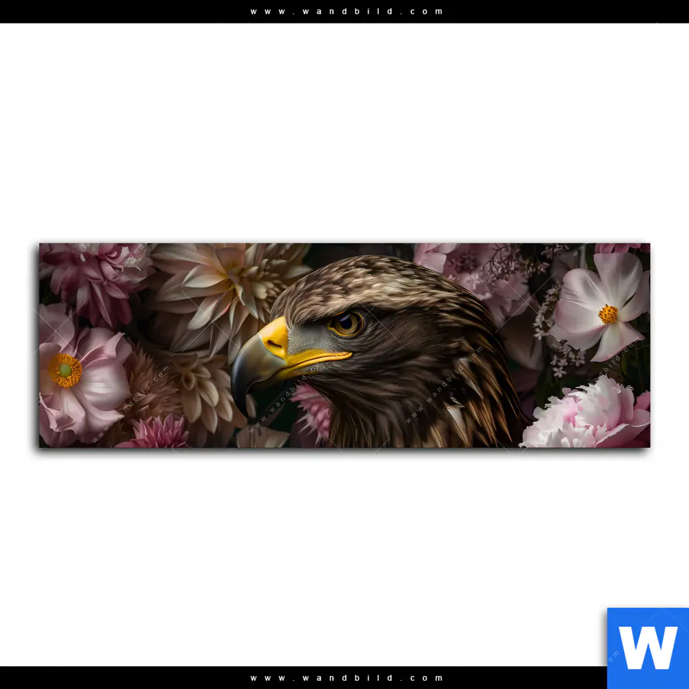 Acrylglasbild | Florale Eleganz und Adlerblick | Panorama - Image 2