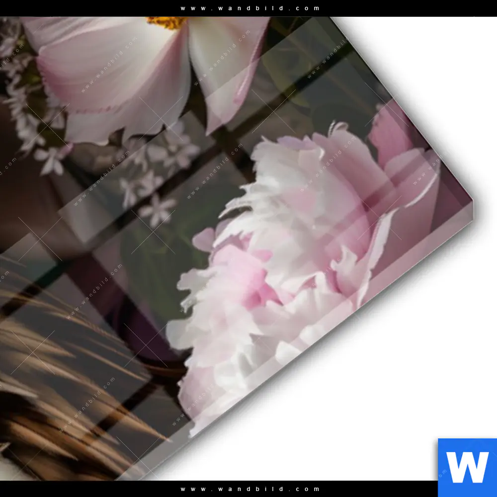 Acrylglasbild | Florale Eleganz und Adlerblick | Panorama - Image 3