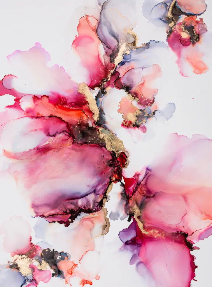 Acrylglasbild | Fluid Art - Blüten der Fantasie | Schmal - Image 5