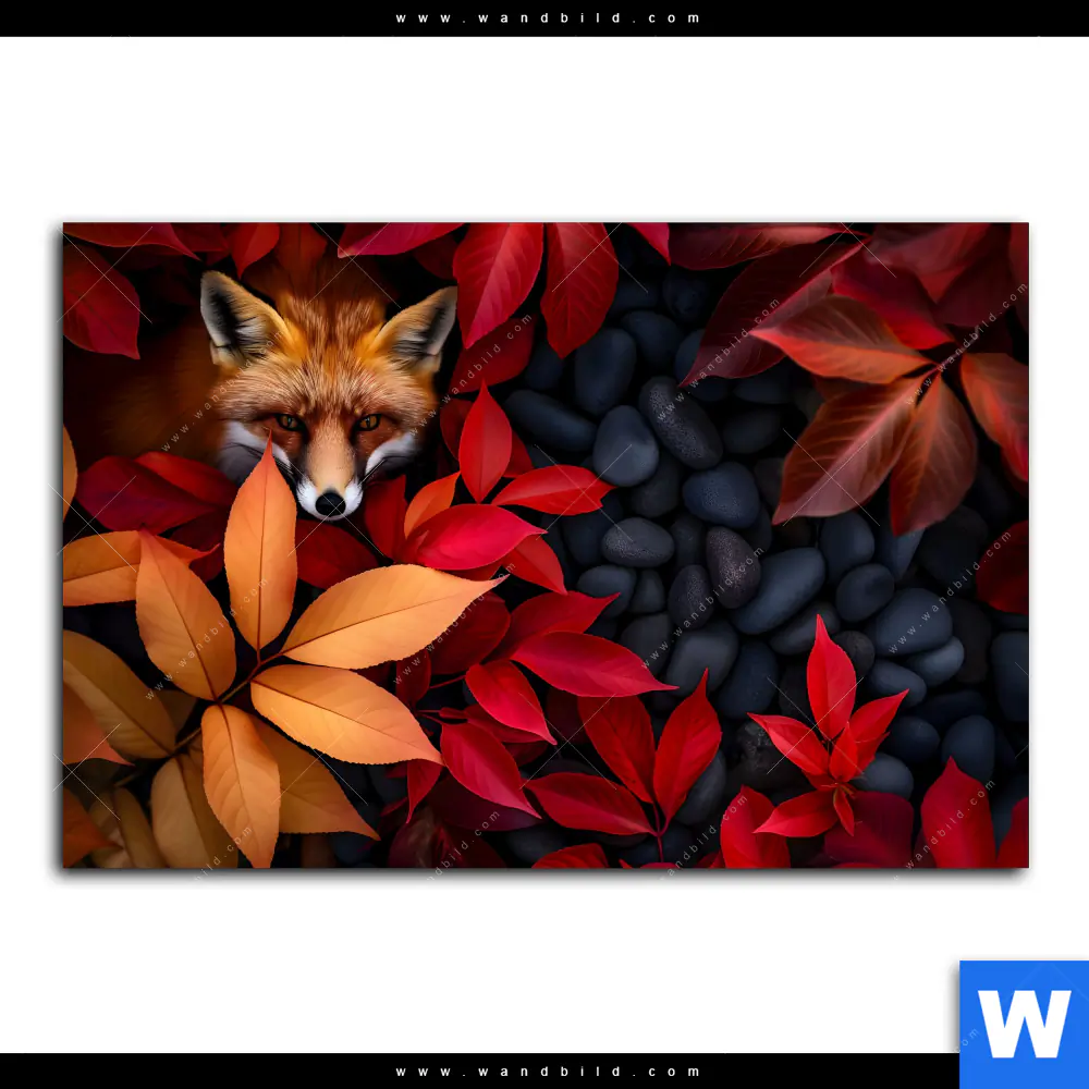 Acrylglasbild | Fuchs im Herbstlaub | Querformat - Image 2
