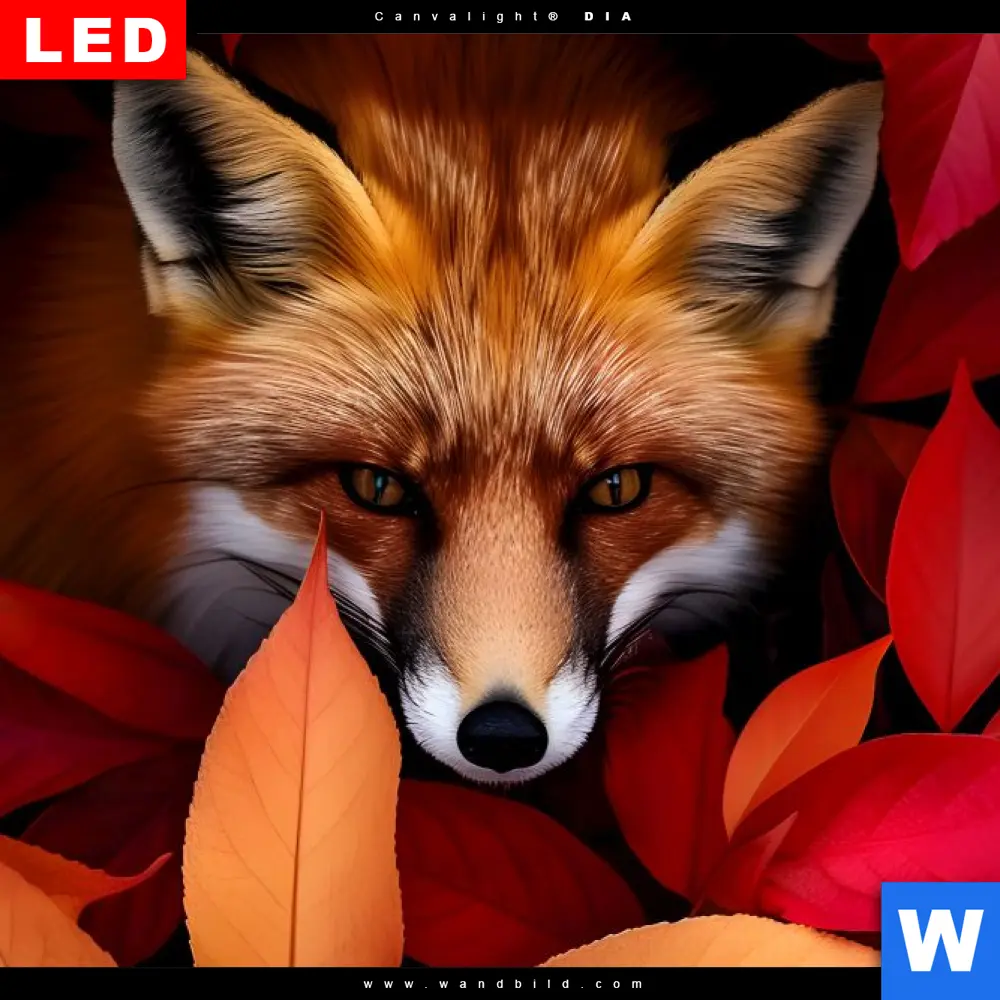 Acrylglasbild | Fuchs im Herbstlaub | Querformat - Image 4