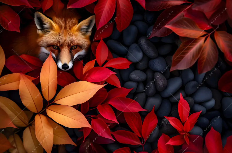 Acrylglasbild | Fuchs im Herbstlaub | Querformat - Image 5
