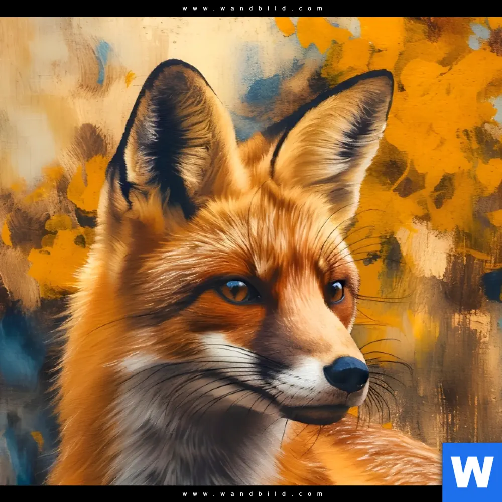 Acrylglasbild | Herbstzeit mit Rotfuchs | Rund - Image 4