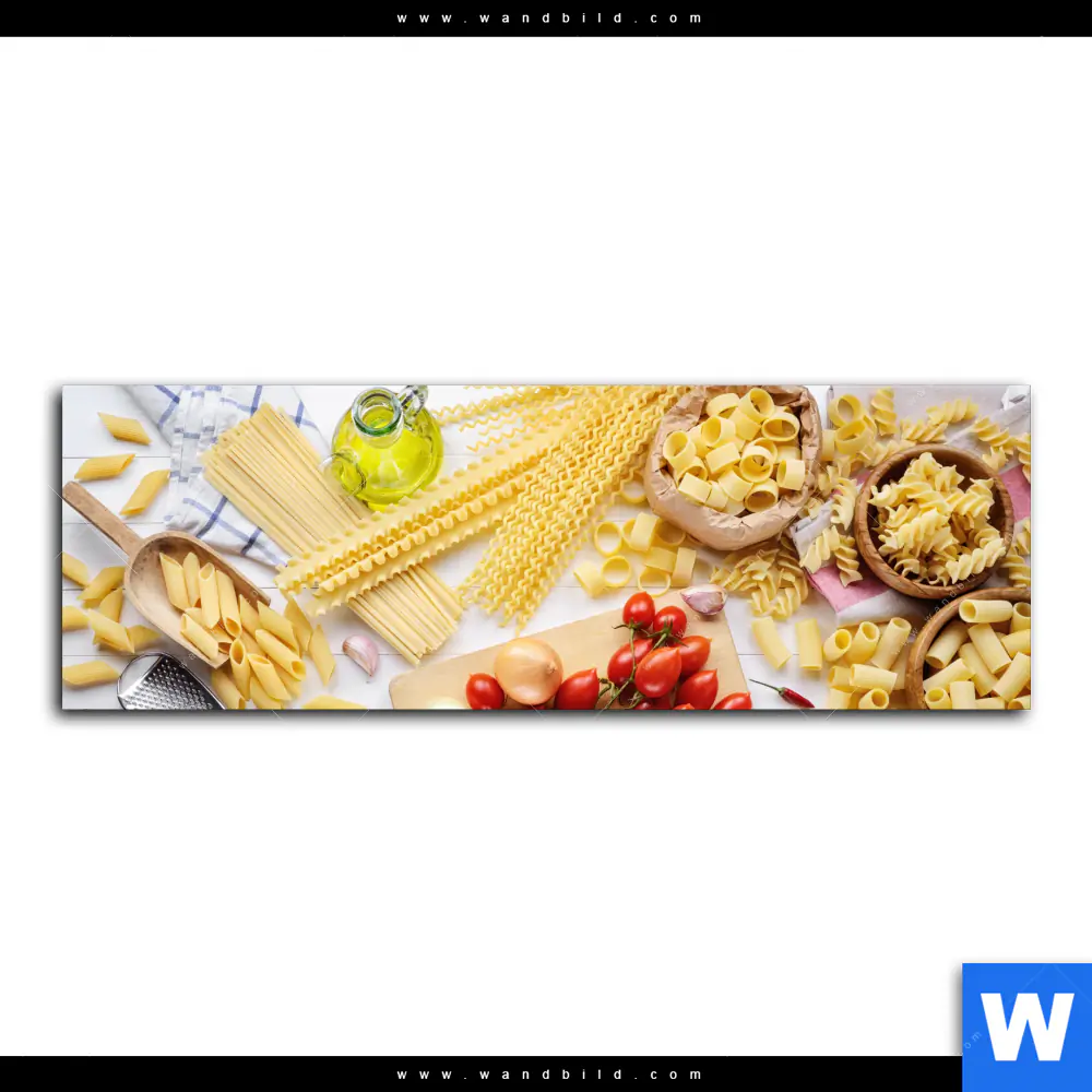 Acrylglasbild | Italienische Pasta Vielfalt | Panorama - Image 2