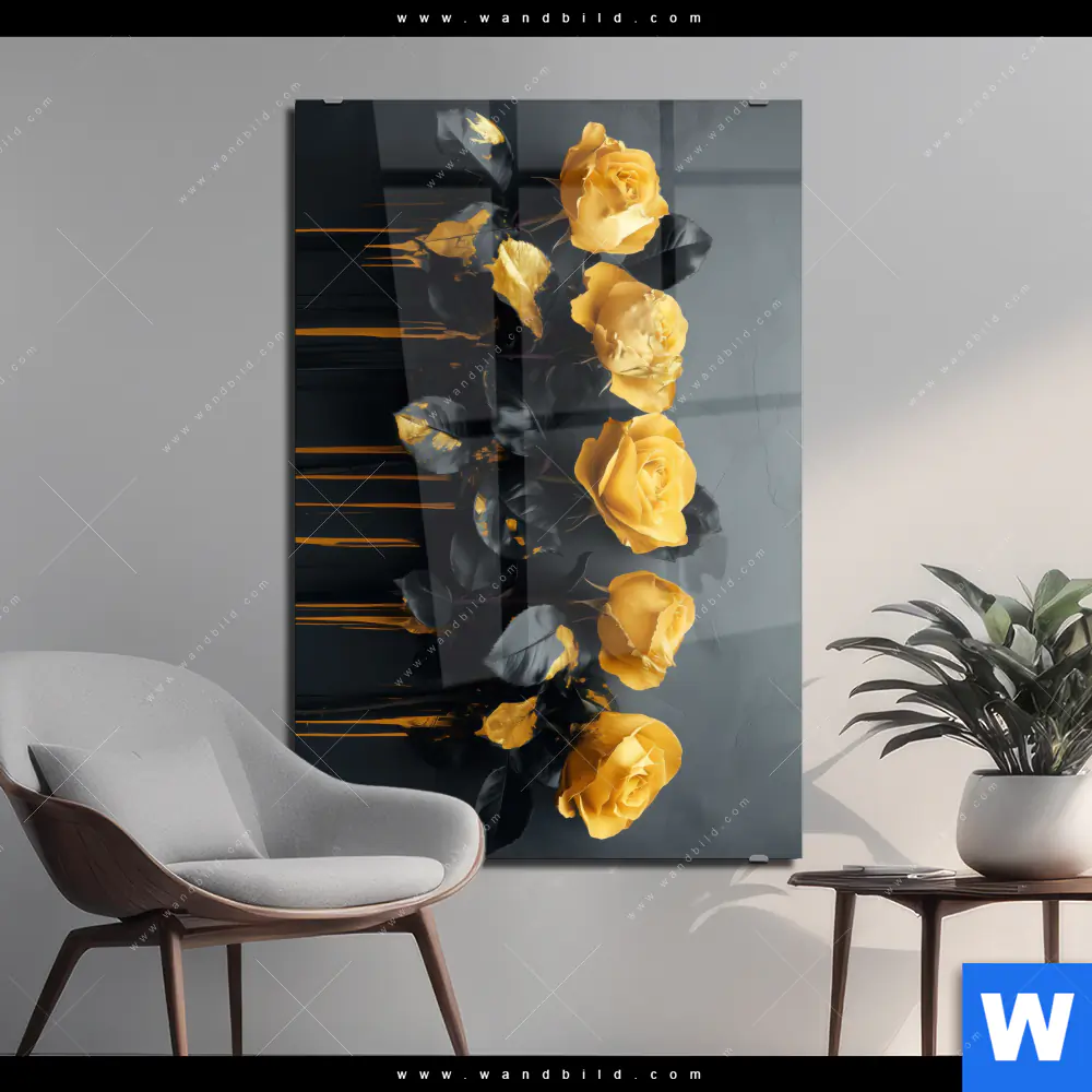 Acrylglasbild | Luxus Rosen | Hochformat