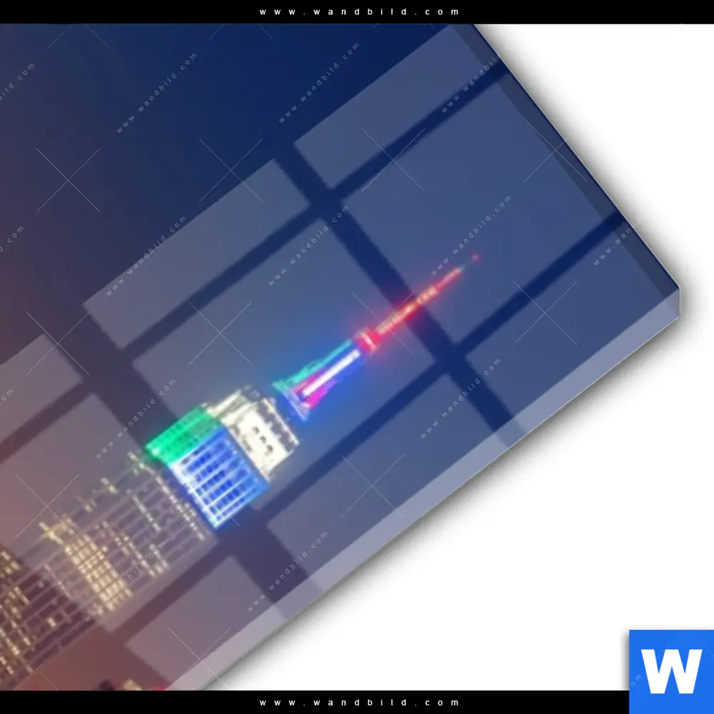 Acrylglasbild | Manhattan bei Nacht | Schmal - Image 3