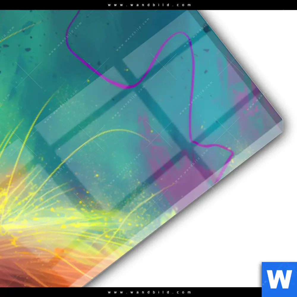 Acrylglasbild | Orang-Utan in Regenbogenfarben | Panorama - Image 3