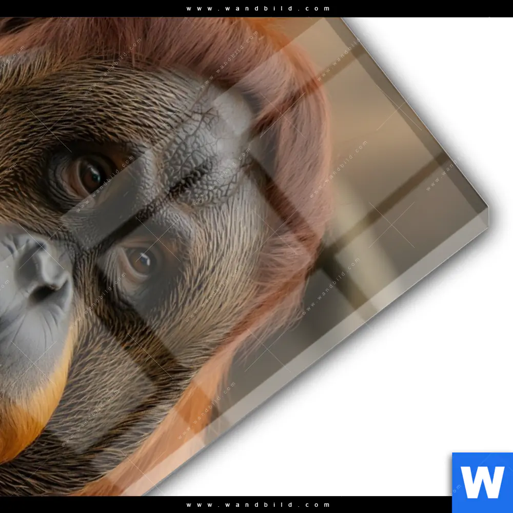 Acrylglasbild | Orang-Utan mit sanftem Blick | Hochformat - Image 3