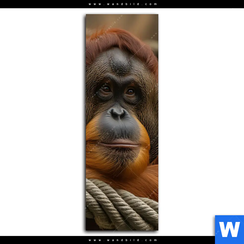 Acrylglasbild | Orang-Utan mit sanftem Blick | Schmal - Image 2