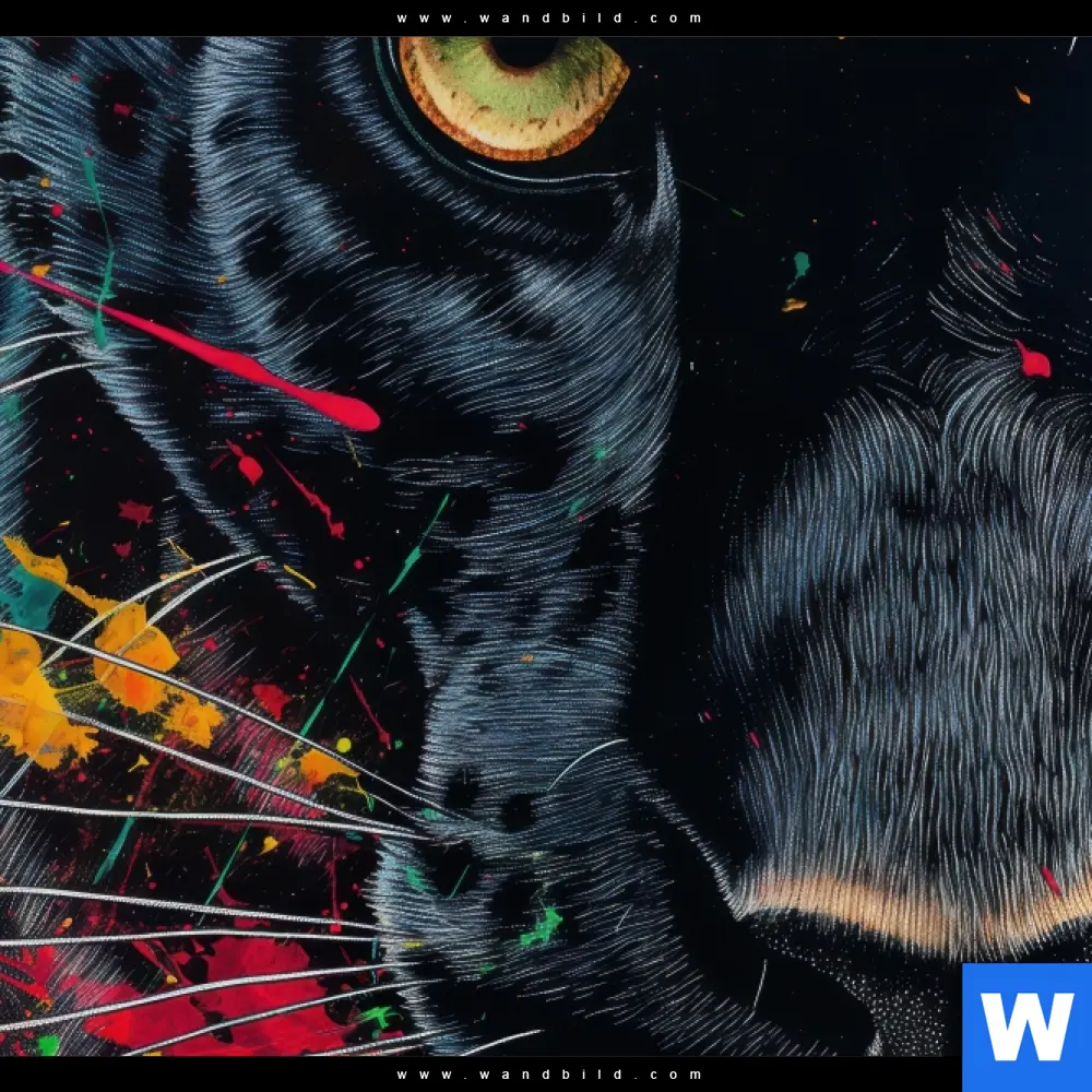Acrylglasbild | Panther Farbexplosion | Rund - Image 4