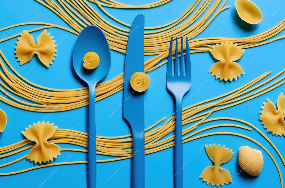 Acrylglasbild | Pasta-Design - Moderne Küchenkunst | Querformat - Image 5