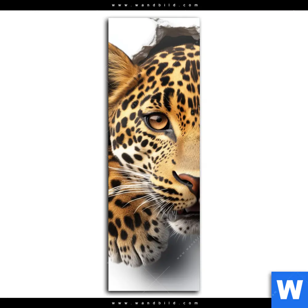 Acrylglasbild | Wanddurchbruch - Leopard | Schmal - Image 2