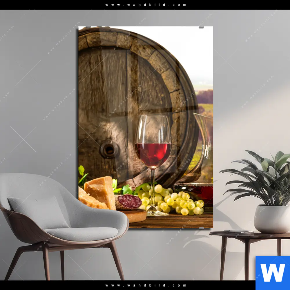 Acrylglasbild | Wein - Geschmack der Region | Hochformat