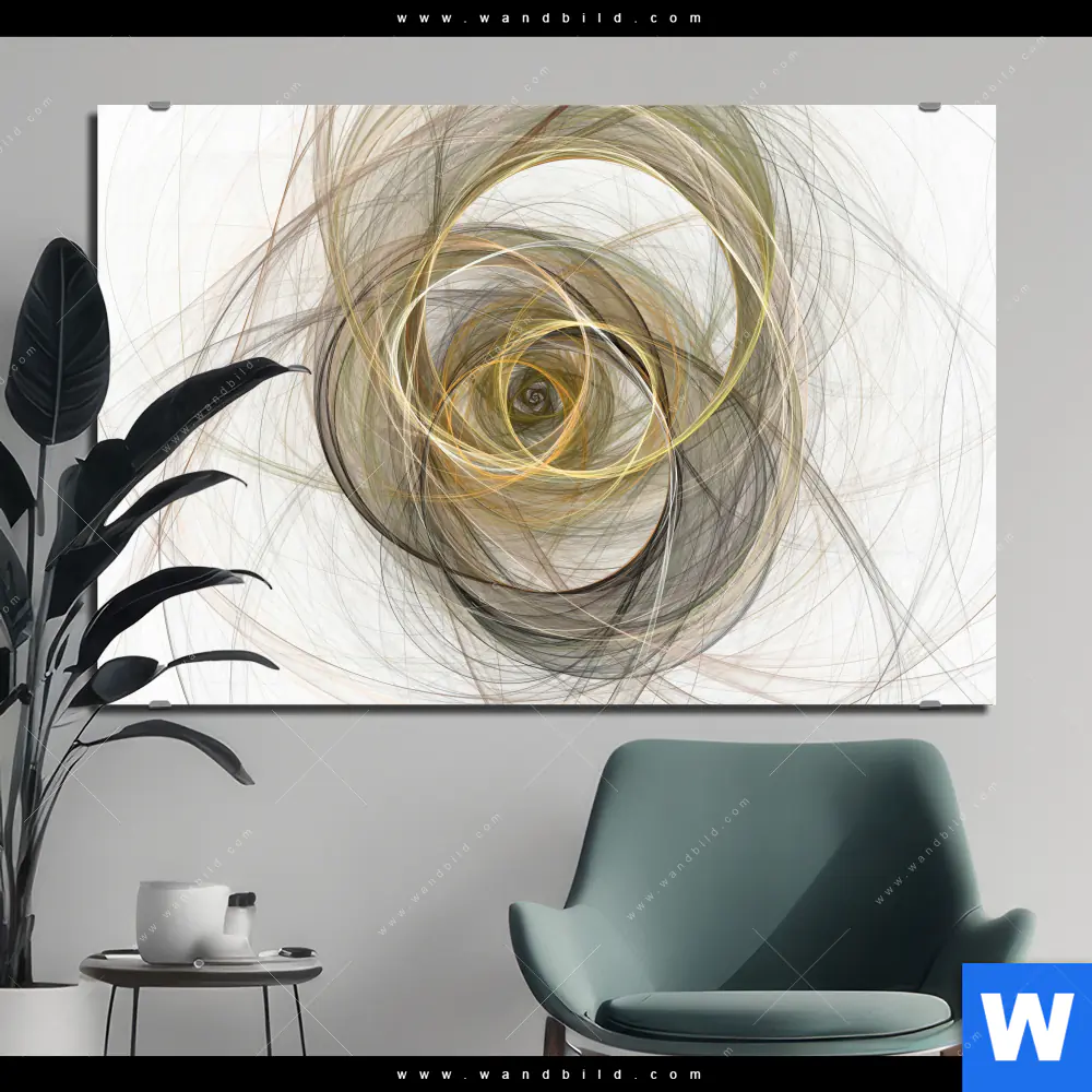 Alu-Dibond Bild | Abstrakte moderne Linienkunst | Querformat