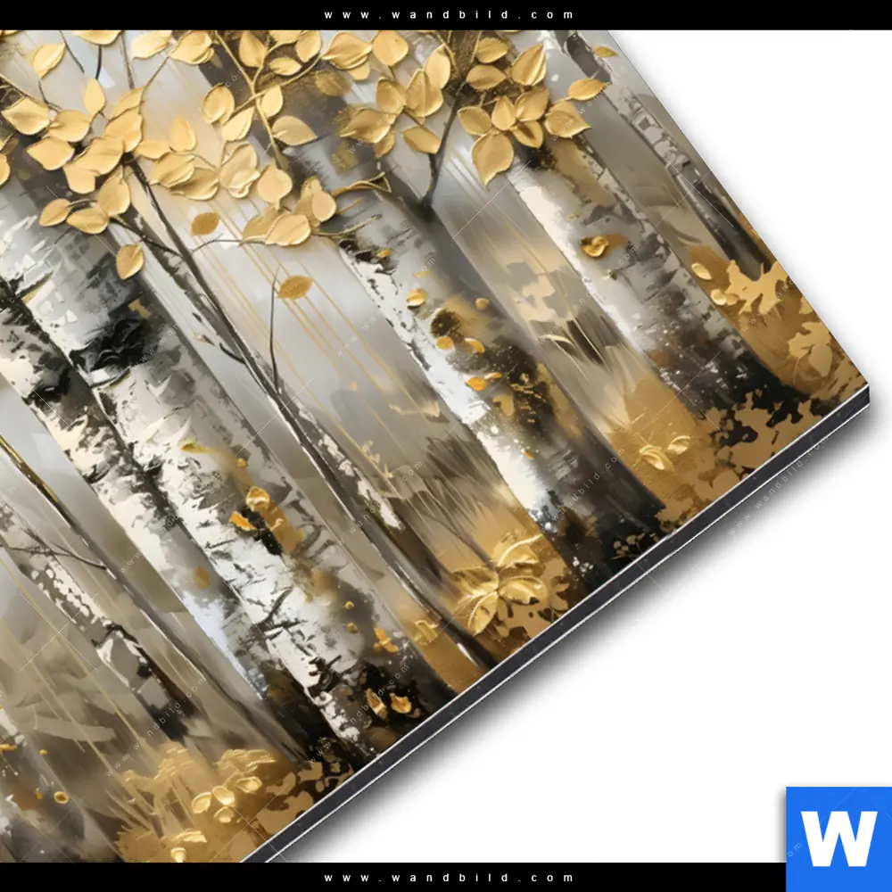 Alu-Dibond Bild | Abstrakter Birkenwald | Querformat - Image 3