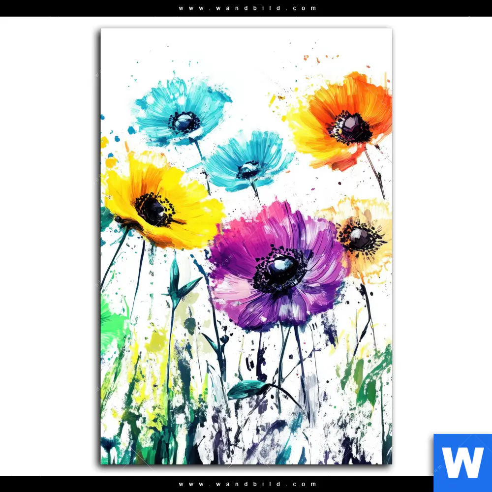 Alu-Dibond Bild | Bunte Blütenexplosion | Hochformat - Image 2