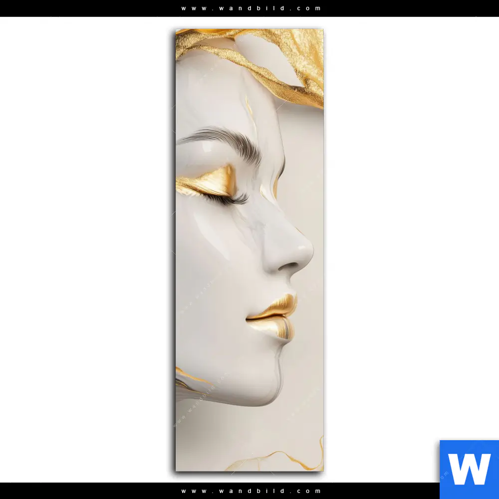 Alu-Dibond Bild | Die Frau - Goldene Aura | Schmal - Image 2