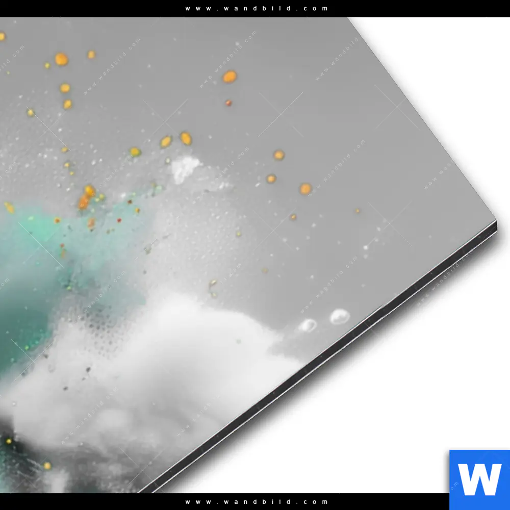 Alu-Dibond Bild | Farbenexplosion mit Eule | Panorama - Image 3