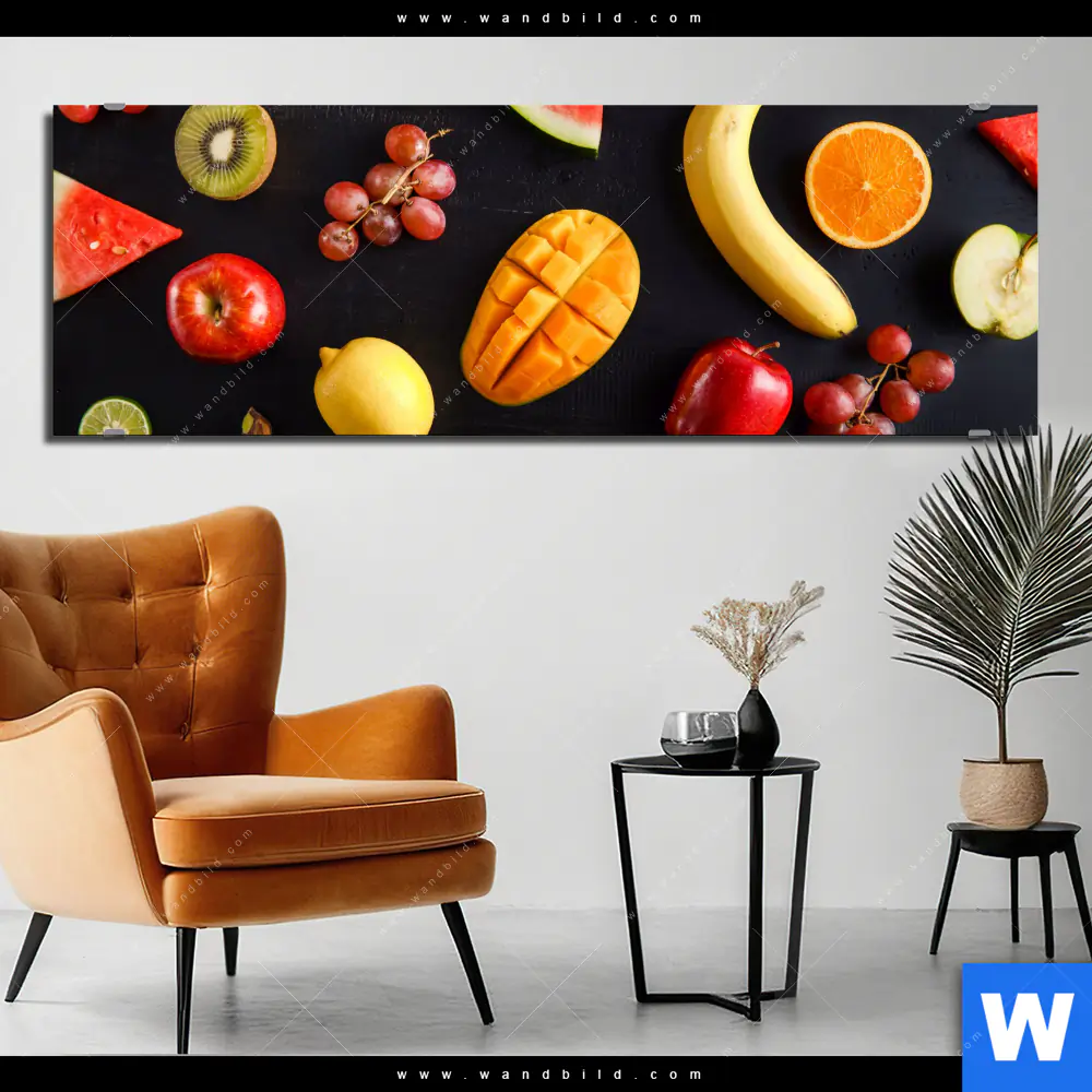 Alu-Dibond Bild | Früchte - Gesunde Ernährung | Panorama