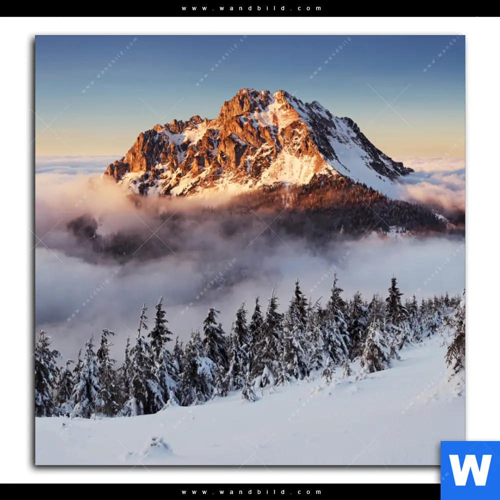 Alu-Dibond Bild | Gipfel über den Wolken | Quadrat - Image 2