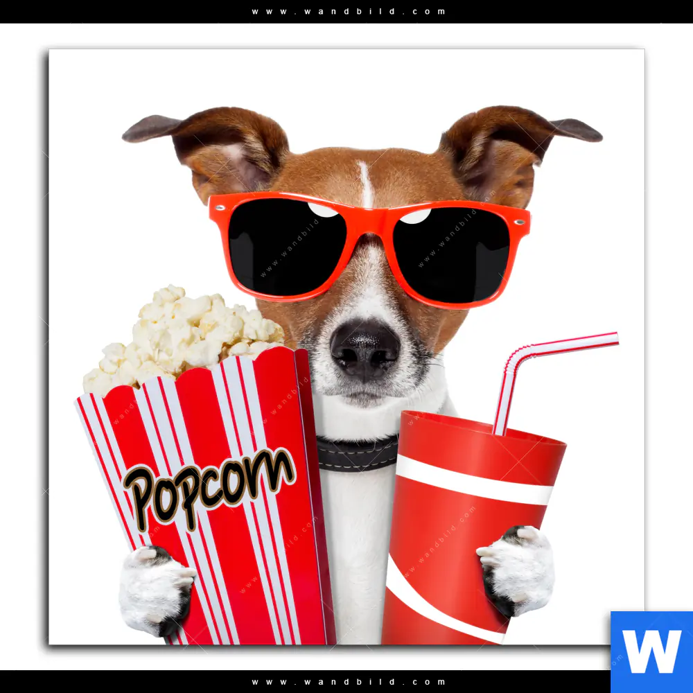 Alu-Dibond Bild | Kinoabend mit Terrier | Quadrat - Image 2