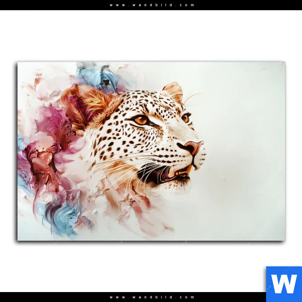 Alu-Dibond Bild | Leopard in Farbexplosion | Querformat - Image 2