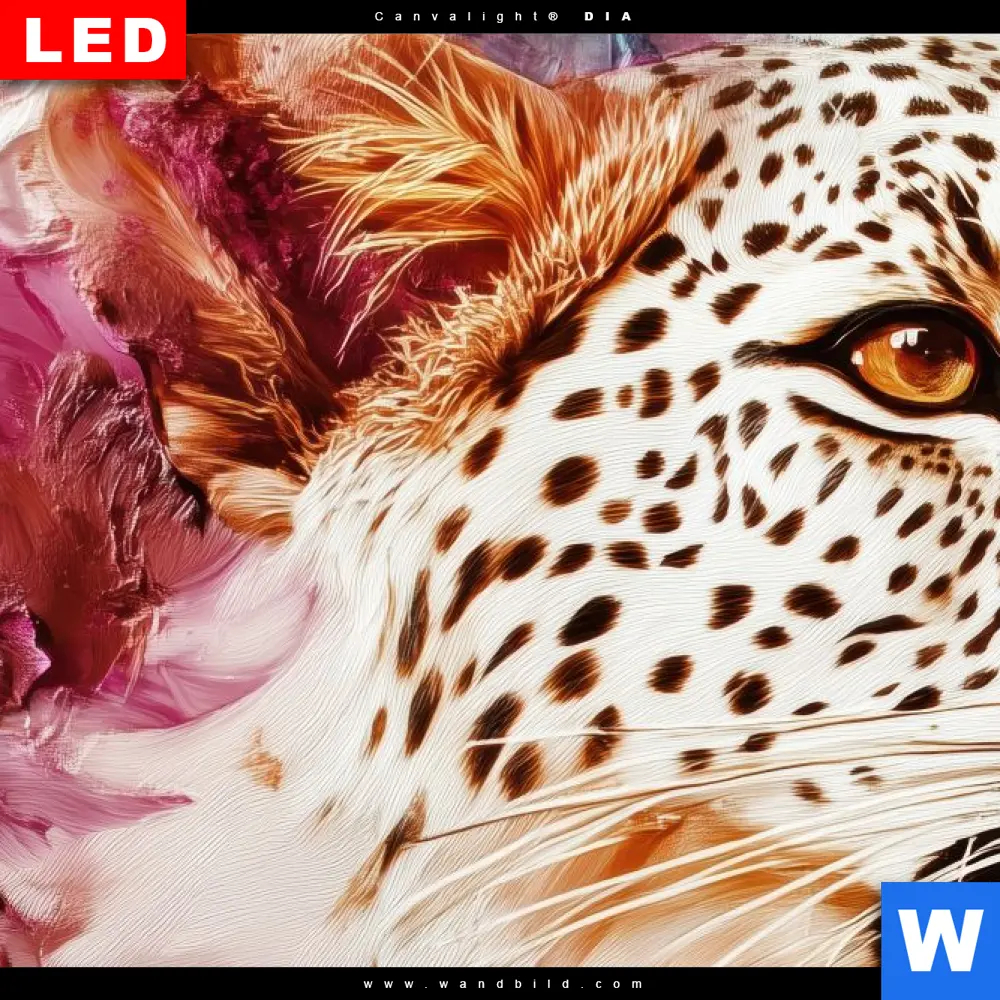 Alu-Dibond Bild | Leopard in Farbexplosion | Querformat - Image 4