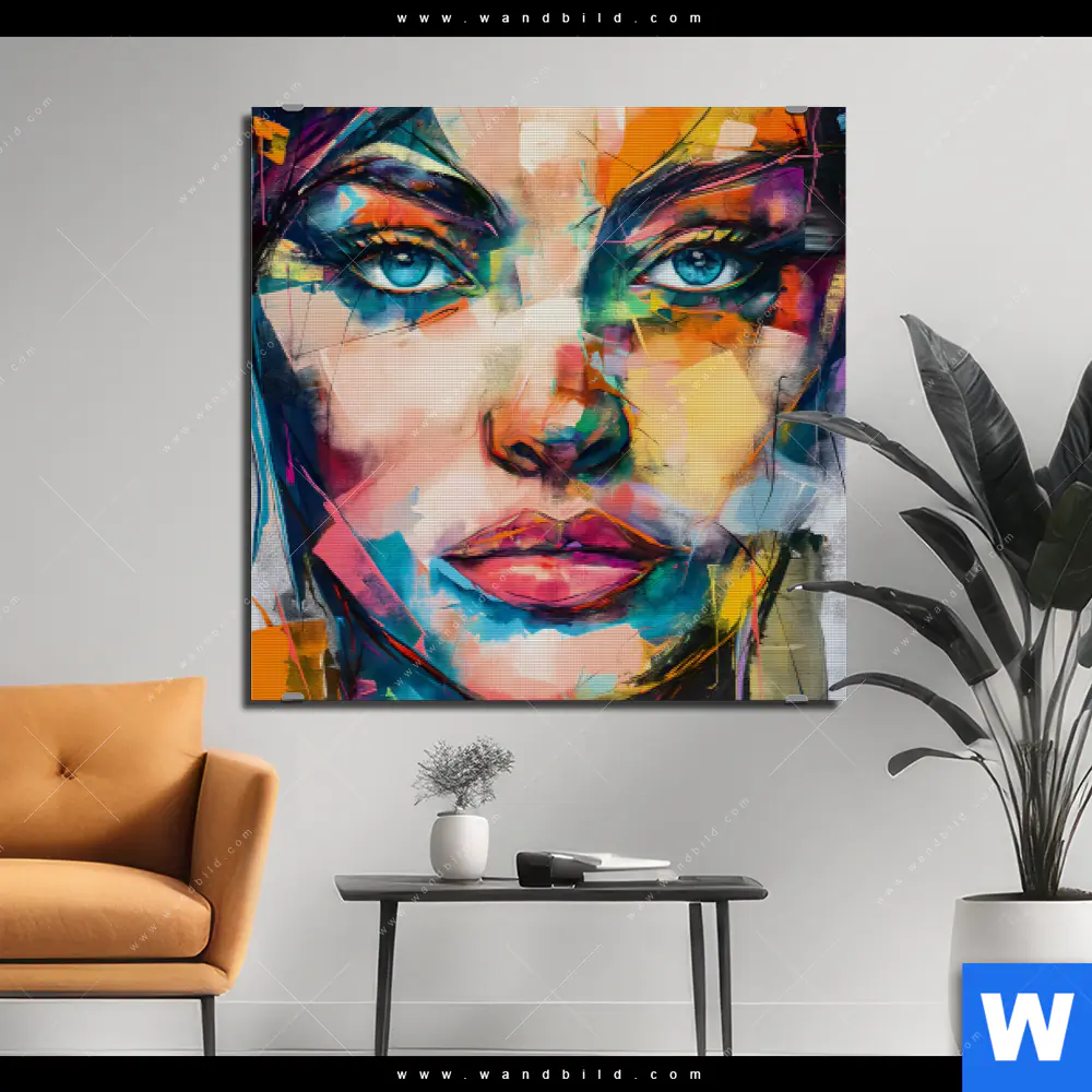 Alu-Dibond Bild | Loretta - Abstrakt Patchwork Art | Quadrat