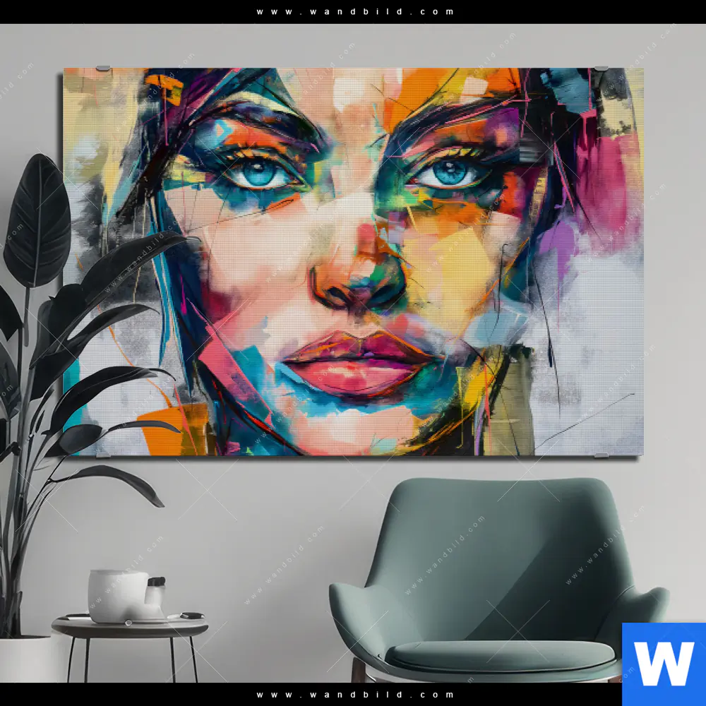 Alu-Dibond Bild | Loretta - Abstrakt Patchwork Art | Querformat
