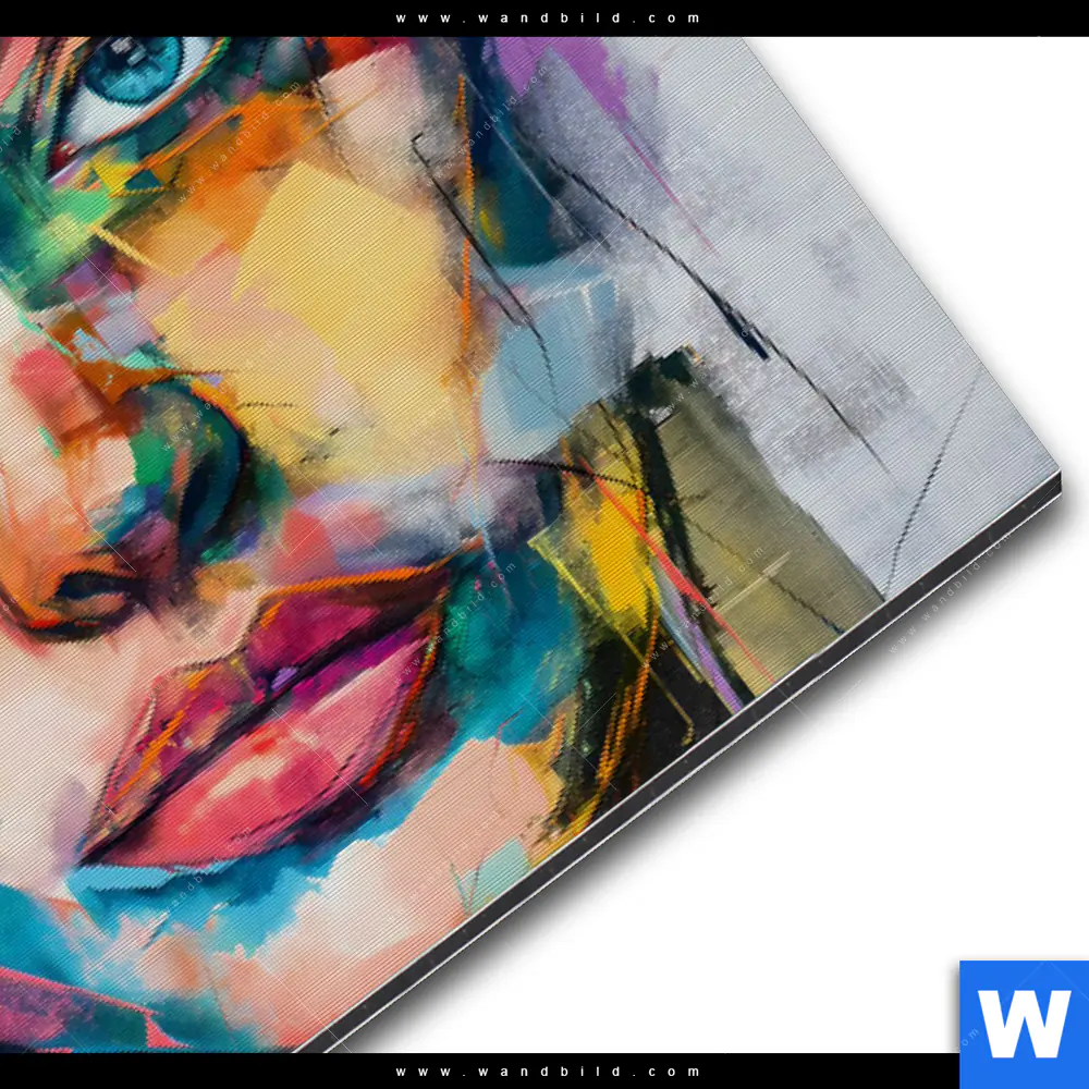 Alu-Dibond Bild | Loretta - Abstrakt Patchwork Art | Rund - Image 3