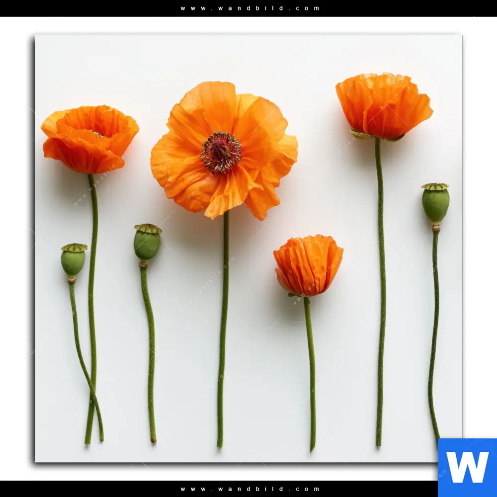 Alu-Dibond Bild | Mohnblumen in voller Blüte | Quadrat - Image 2