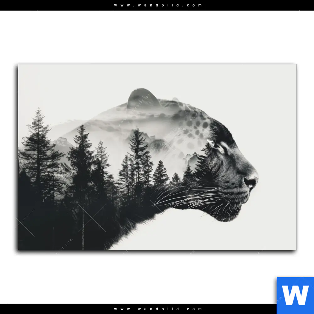 Alu-Dibond Bild | Panther - Natur im Schatten | Querformat - Image 2