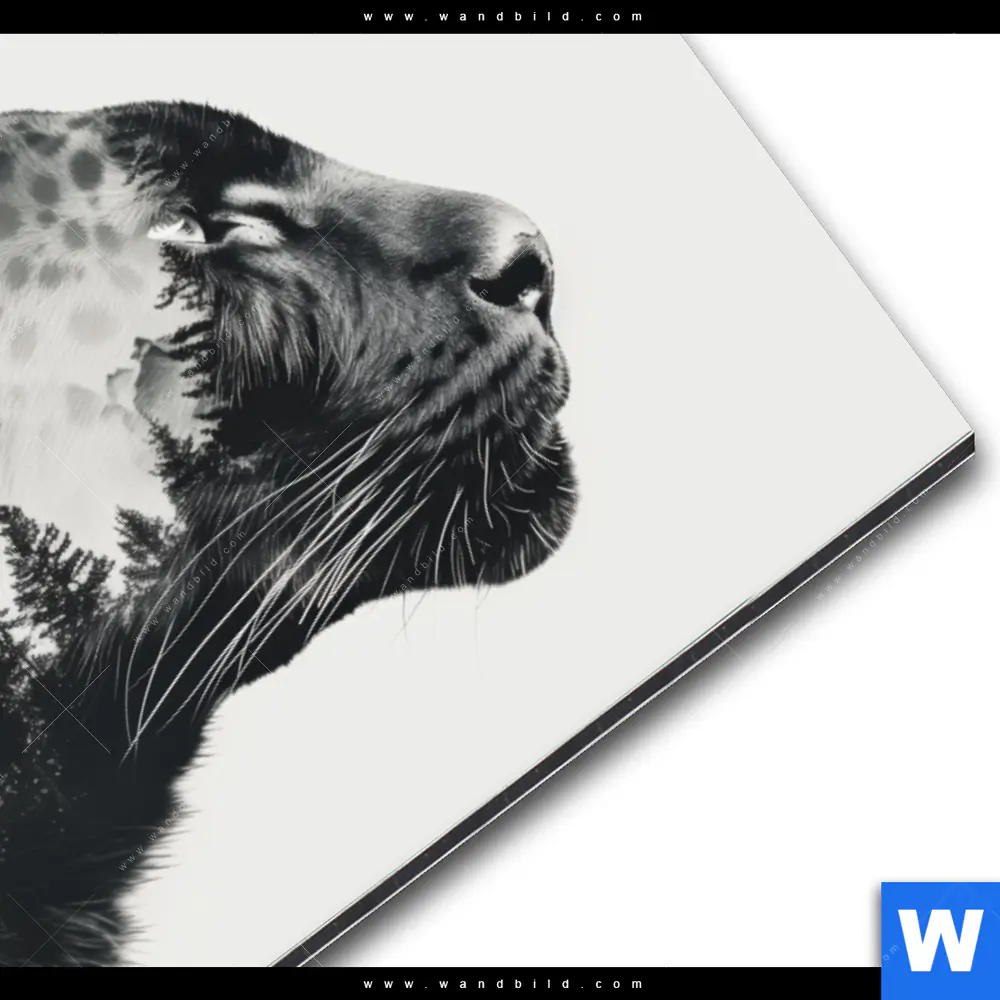 Alu-Dibond Bild | Panther - Natur im Schatten | Querformat - Image 3