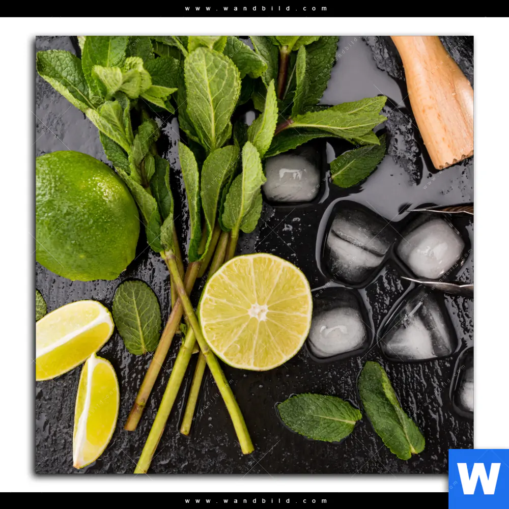 Alu-Dibond Bild | Perfekte Zutaten für Cocktails | Quadrat - Image 2