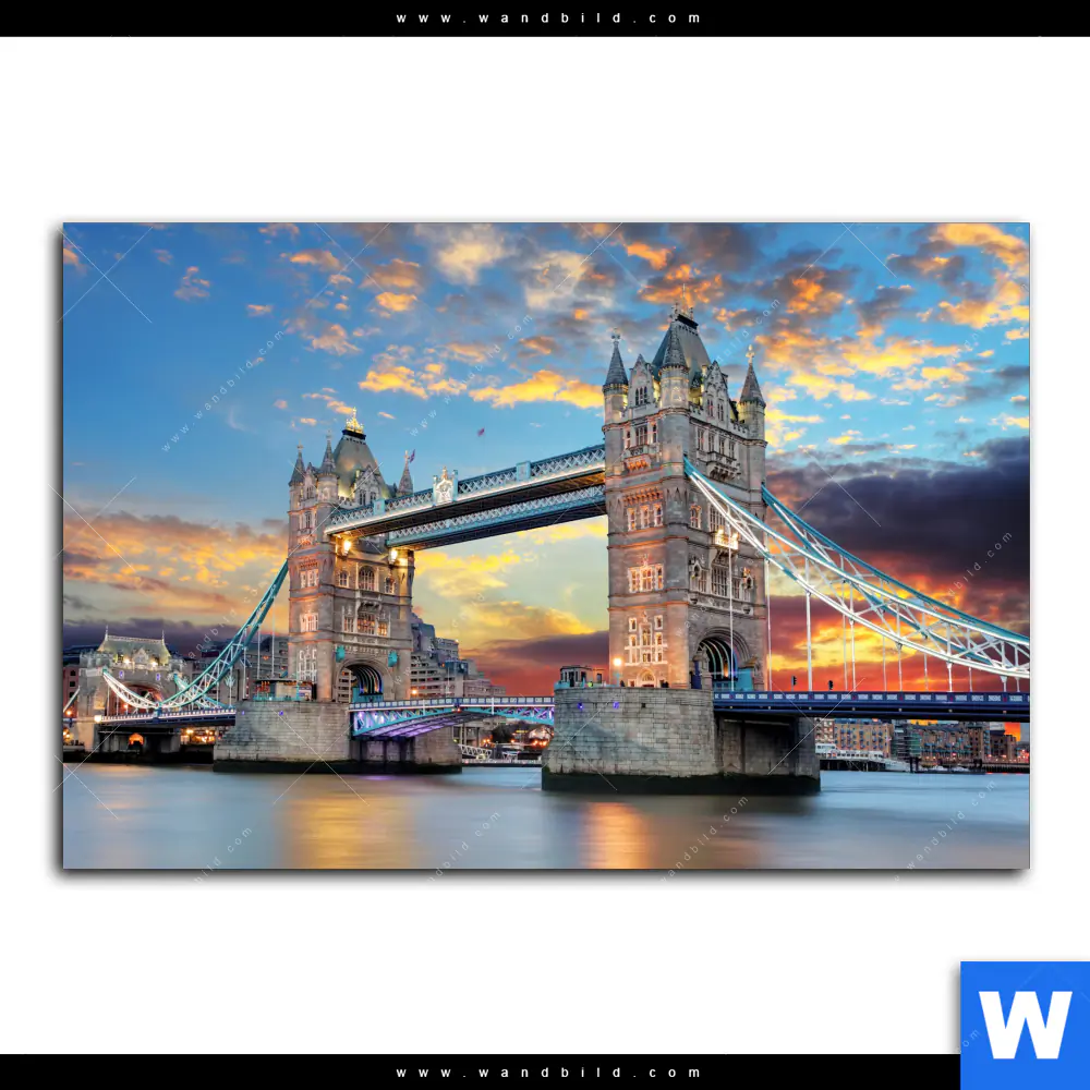 Alu-Dibond Bild | Tower Bridge im Abendglanz | Querformat - Image 2