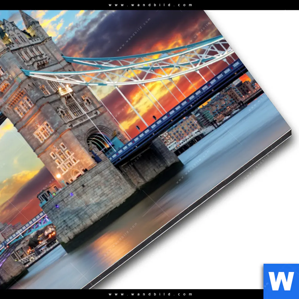 Alu-Dibond Bild | Tower Bridge im Abendglanz | Querformat - Image 3