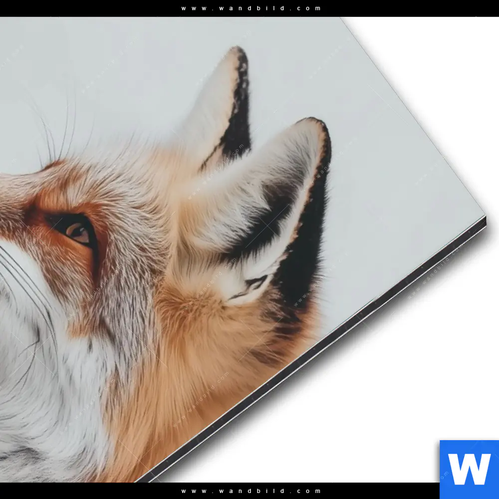 Alu-Dibond Bild | Winterstille - Der Fuchs | Hochformat - Image 3
