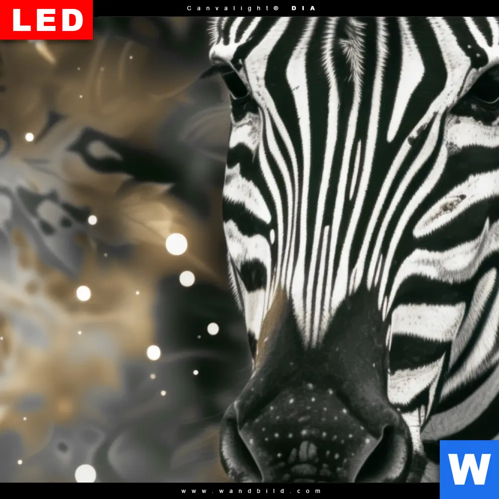 Alu-Dibond Bild | Zebra - Eleganz in Streifen | Panorama - Image 4