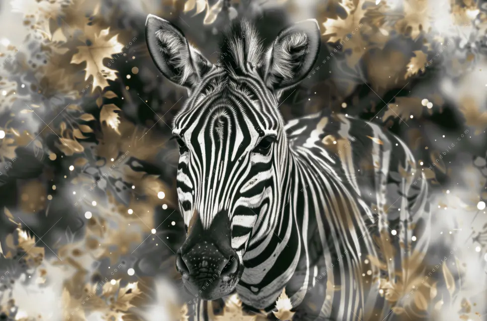 Alu-Dibond Bild | Zebra - Eleganz in Streifen | Panorama - Image 5