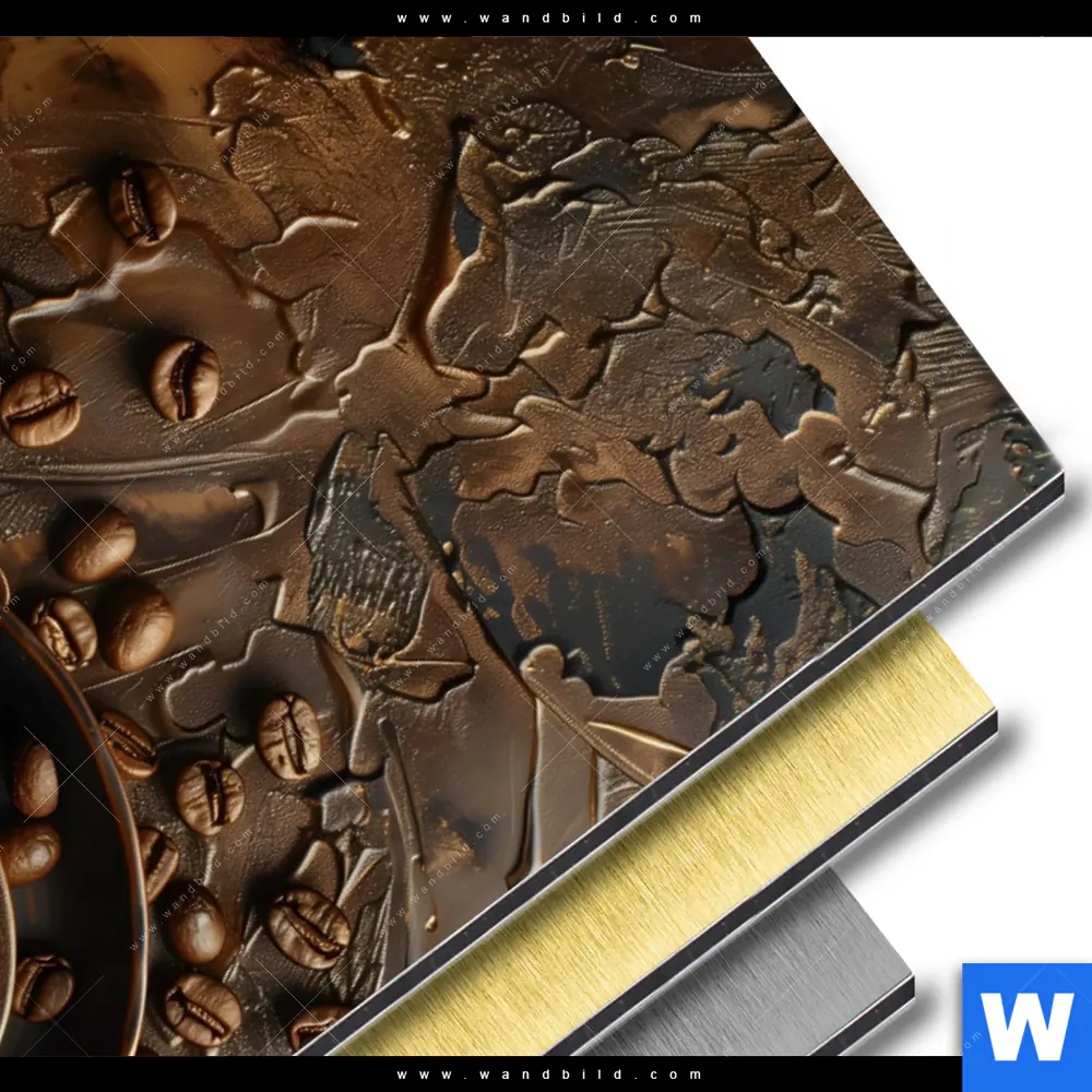 Aluminiumbild gebürstet | Aromatischer Kaffeetraum | Hochformat - Image 3