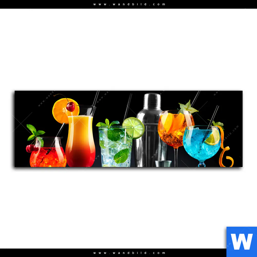 Aluminiumbild gebürstet | Bunte Cocktailträume | Panorama - Image 2