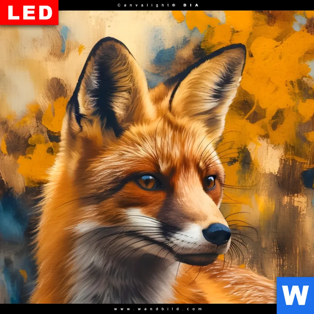 Aluminiumbild gebürstet | Herbstzeit mit Rotfuchs | Querformat - Image 4