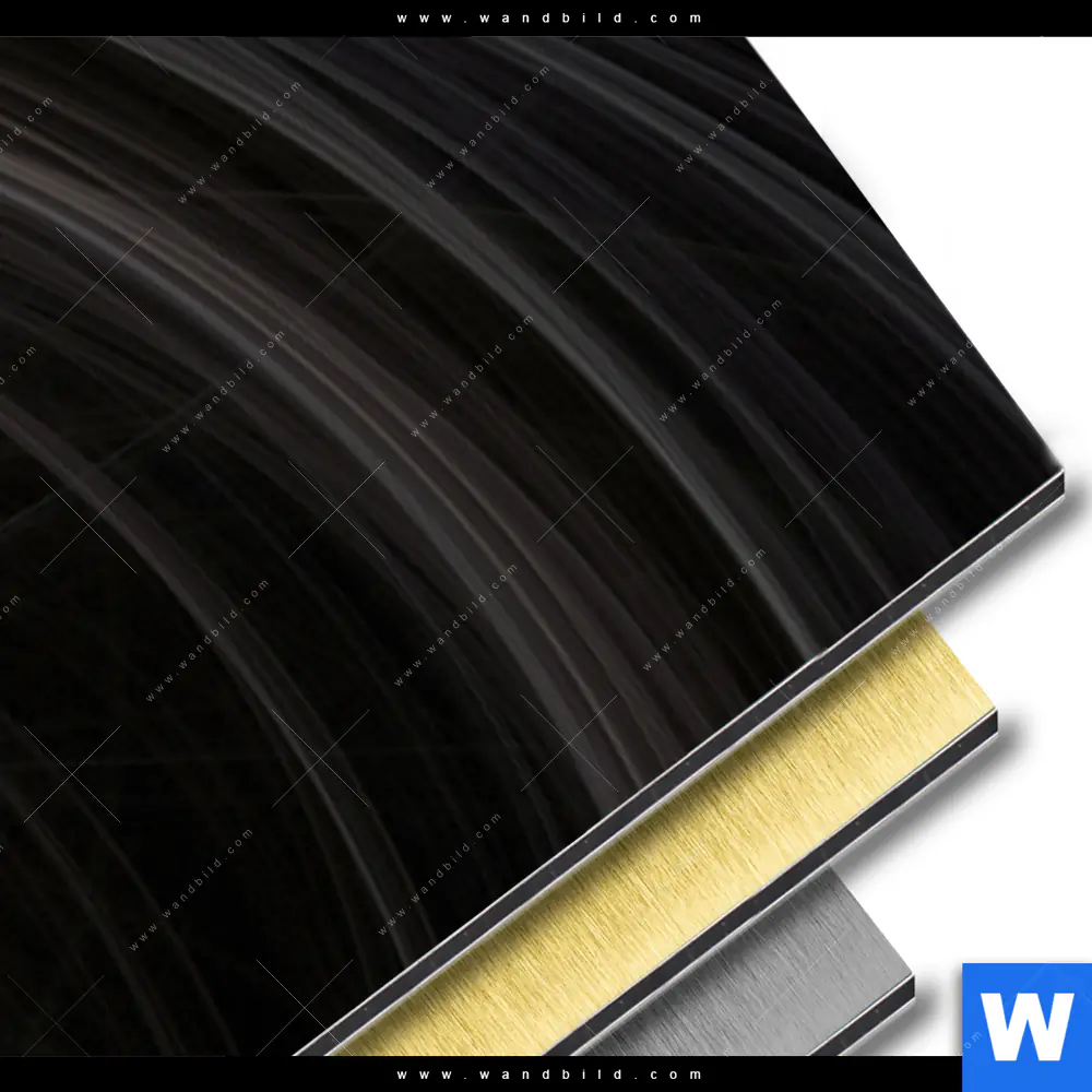 Aluminiumbild gebürstet | Lichtmalerei - Tanz der Linien | Schmal - Image 3