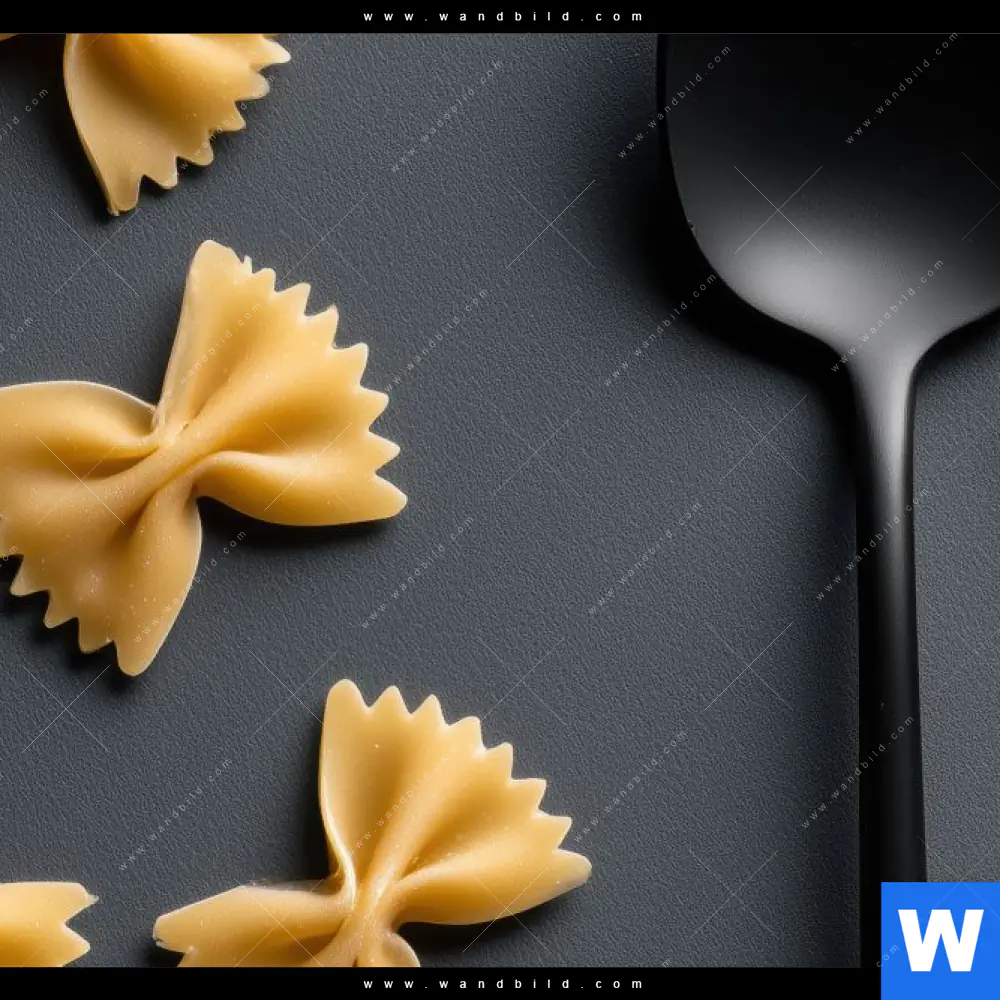 Aluminiumbild gebürstet | Pasta – Stilvoll serviert | Querformat - Image 4