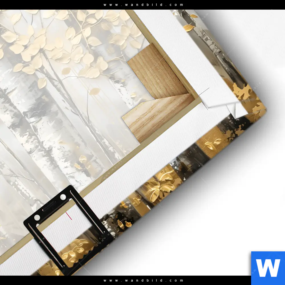 Leinwandbild | Abstrakter Birkenwald | Quadrat - Image 3
