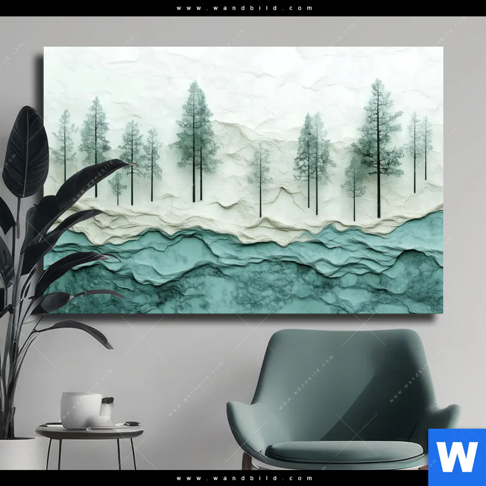 Leinwandbild | Abstrakter Wald | Querformat