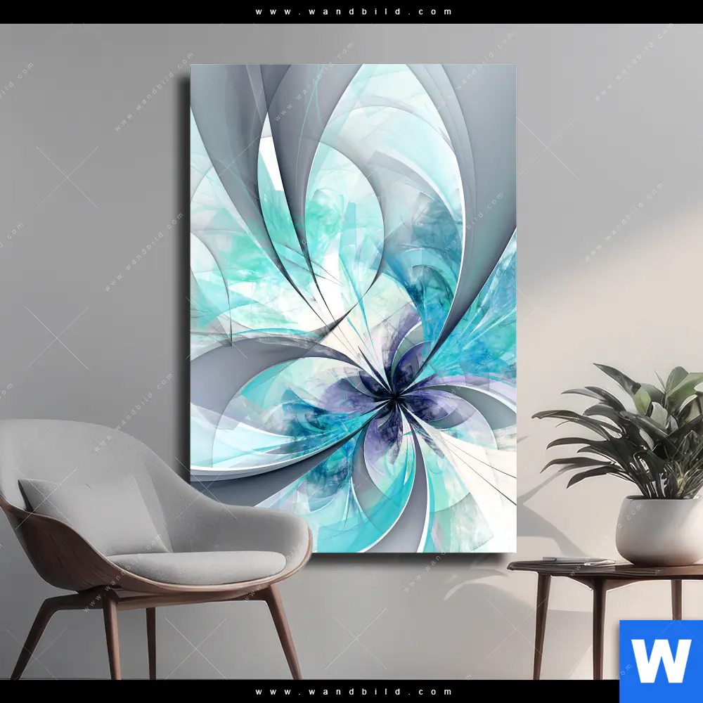 Leinwandbild | Digitale Blumen No.3 | Hochformat